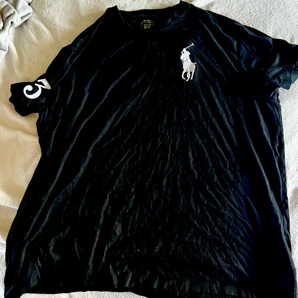 Polo Big Horse Tee 3XB Black and White
